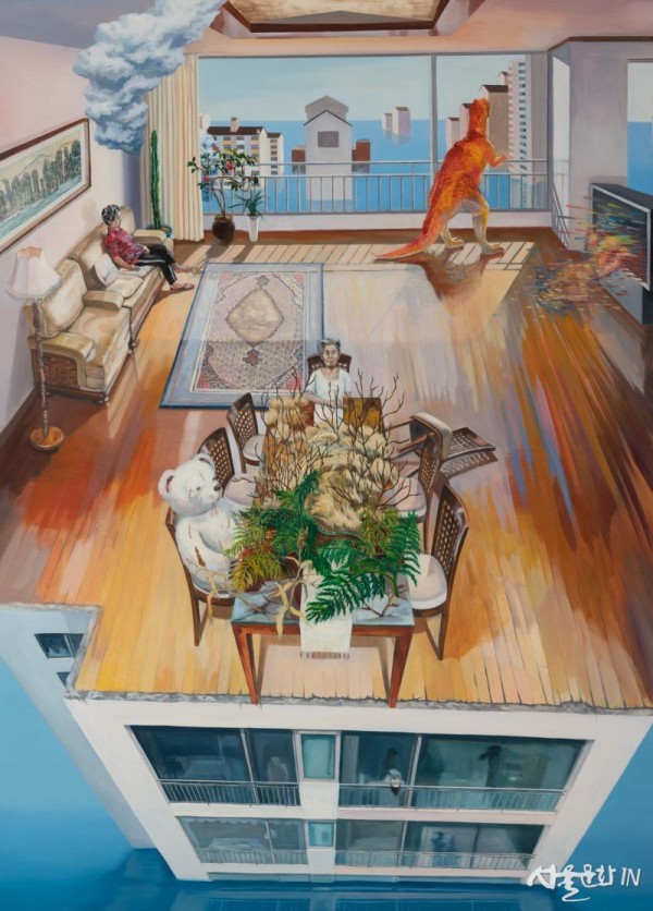 이혜인, 아찔한 식탁, 2007, 170 x 123cm, 캔버스에 유화.jpg