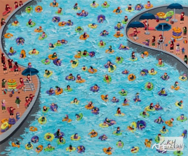 이경현 워터마크_Swimming pool,  60X72cm,  acrylic on canvas,  2018.jpg